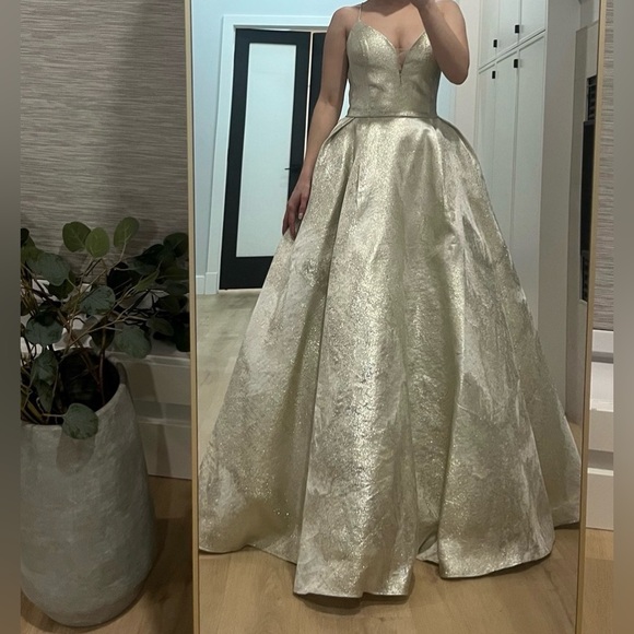 Gold Grad Dress - Picture 2 of 6